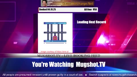Mugshot TV - Live Arrest Booking Video Stream