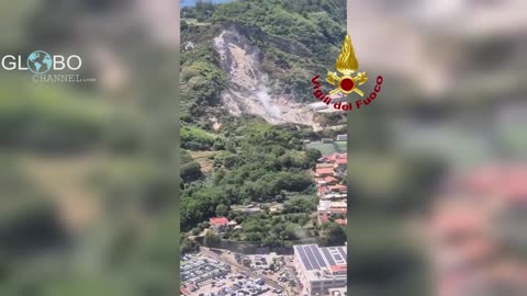 Campi Flegrei: un video aereo girato su elicottero rivela la Solfatara di Pozzuoli