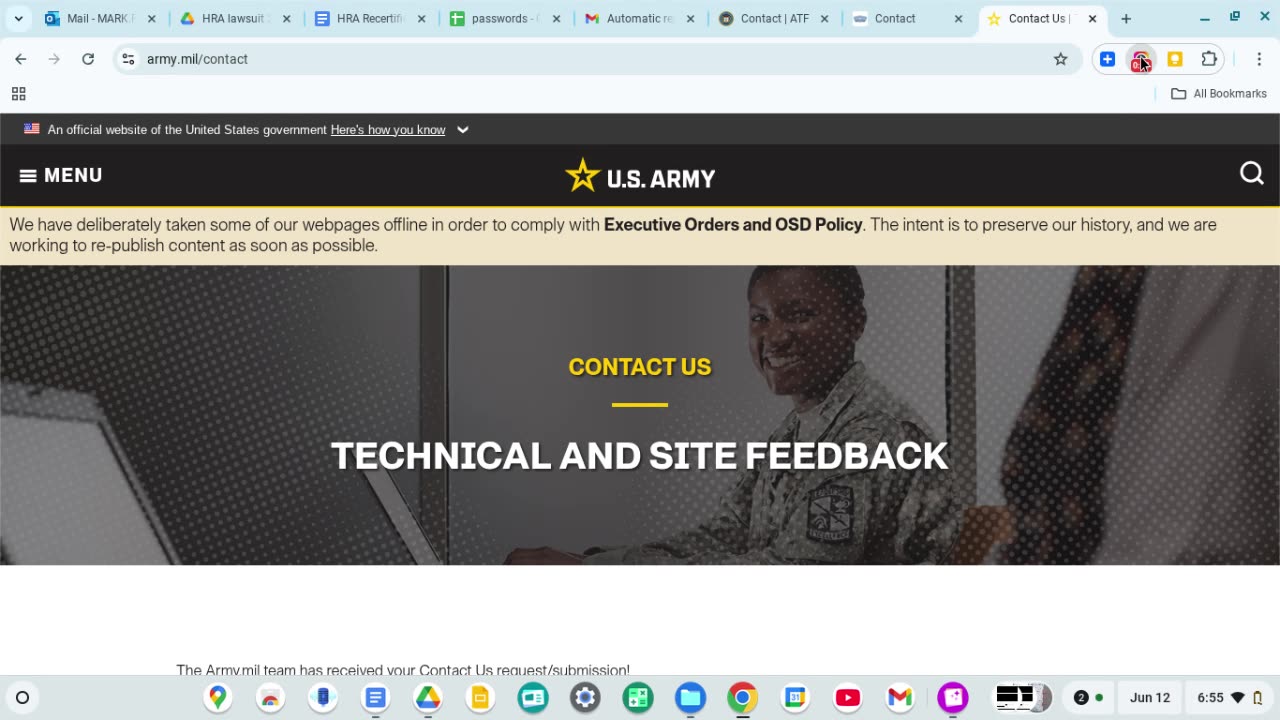 I contacted the Army about NYC law enforcement harassing me.