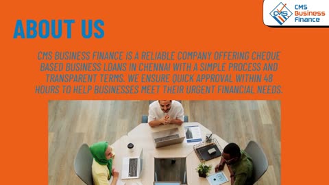 Cheque Based Business Loans in Chennai - CMS Business Finance