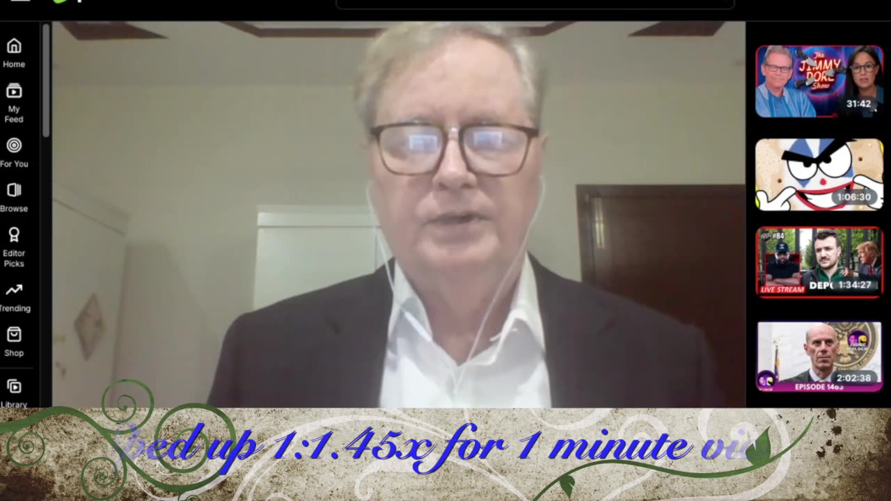 Clayton Morris at 1.45x speed to fit in one minute