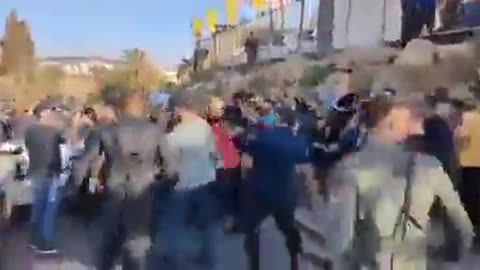 Before Oct 7th, Jewish men beat a Palestinian woman in the streets