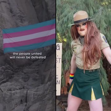 Transgender Activists Unveil Massive Flag at Yosemite to Protest Trump.