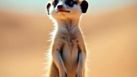 Curious Baby Meerkat_ A Desert Adventure in Animation