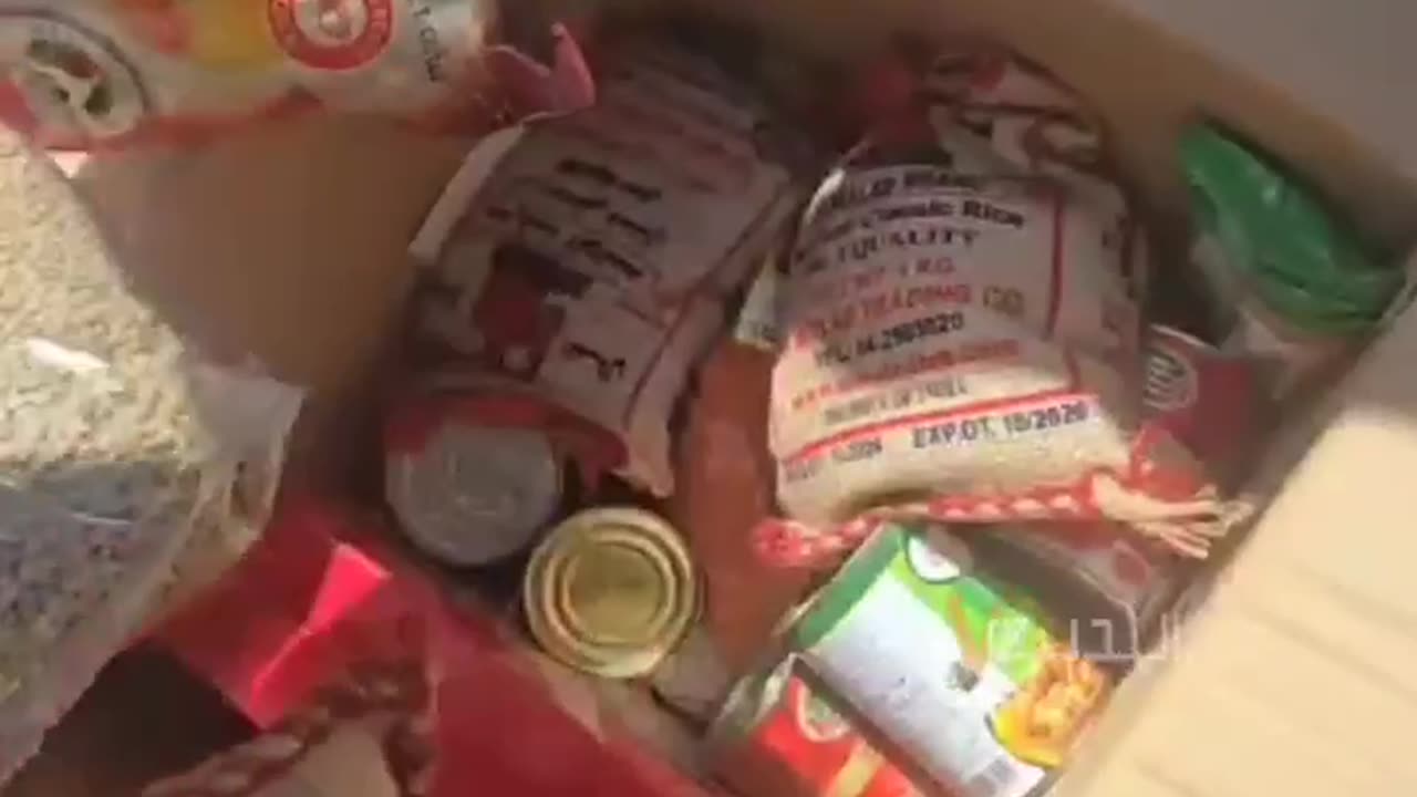Contents of food boxes from aid distribution centers in Gaza