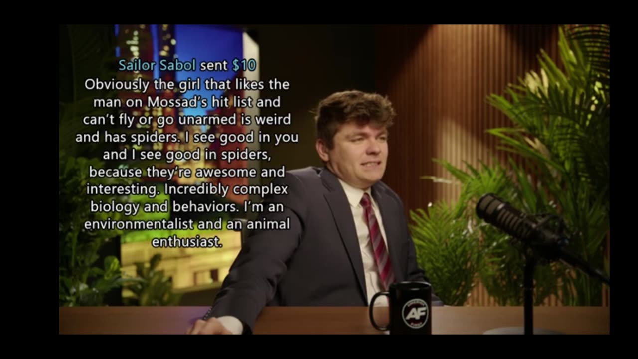 BASED Catholic spider girl SIMPS Nick Fuentes in the superchats