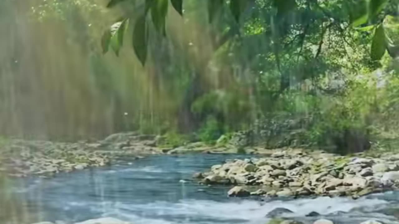 Heavy Rain - Falling into Deep Sleep Instantly with Beautiful Heavy Rain & Thunder - RainForest