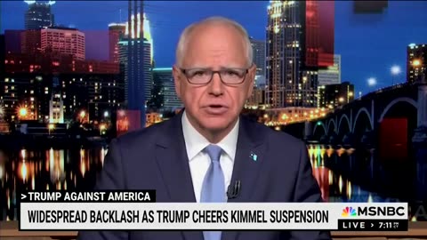 ‘How Democracy Dies’: Tim Walz Goes Full Apocalypse Over Jimmy Kimmel Getting Yanked Off Air
