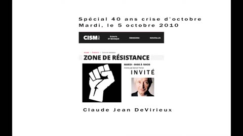 Octobre 1970 Émission spéciale 40ième anniversaire avec Benoît Perron