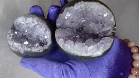 Beautiful Amethyst Geode Cluster Spheres - Choose Your Own Unique Gemstone
