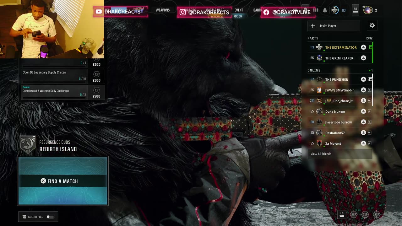 REACTING TO STUPID CRIMINALS AND WARZONE DUBS TUNE IN NOW