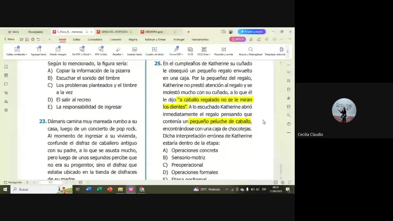 PAMER SEMESTRAL 2023 | Repaso 2 | Psicología