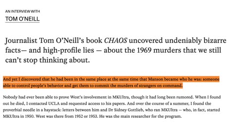 CIA's MKUltra LSD experiments relate to its alleged role in the Tate-LaBianca and Jack Ruby murders?