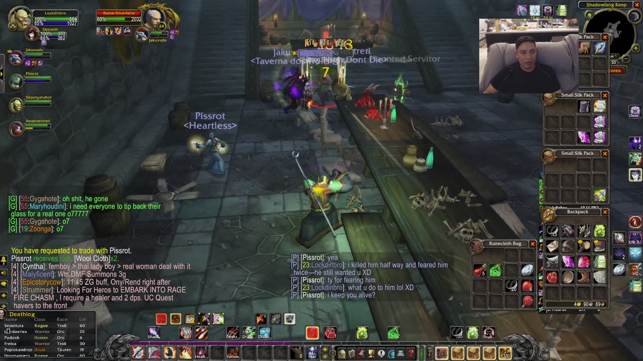 Any deaths this time?! SFK! Lvl 23! WARLOCK HARDCORE WoW