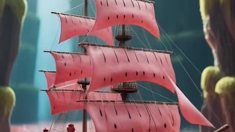 a boat in the water with watermelon floating around it #02 Ai Video Generator @NanoVisionsAI