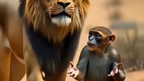 बंदर ने बचाई अपनी जान! 🥺Monkey saved his life #shorts #monkey#aistory#intellitoon#intellitoonstory