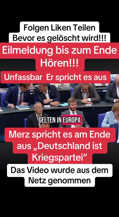 Merz ist Kriegspartei. Wir nicht. Die Deutschen Völker.