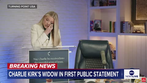 Charlie Kirk s widow Erika Kirk makes first public remarks Charlie loved America - ABC News