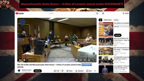 Massachusetts State House — 8 kilos of cocaine seized inside GOVERNOR’S