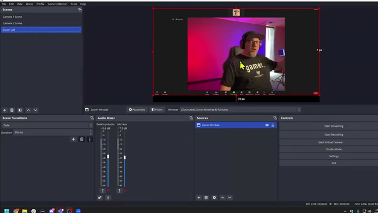 Multiple camera set up in OBS