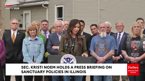 JUST IN: Sec. Kristi Noem Bashes Gov. JB Pritzker In Press Briefing On Illinois' Sanctuary Policies