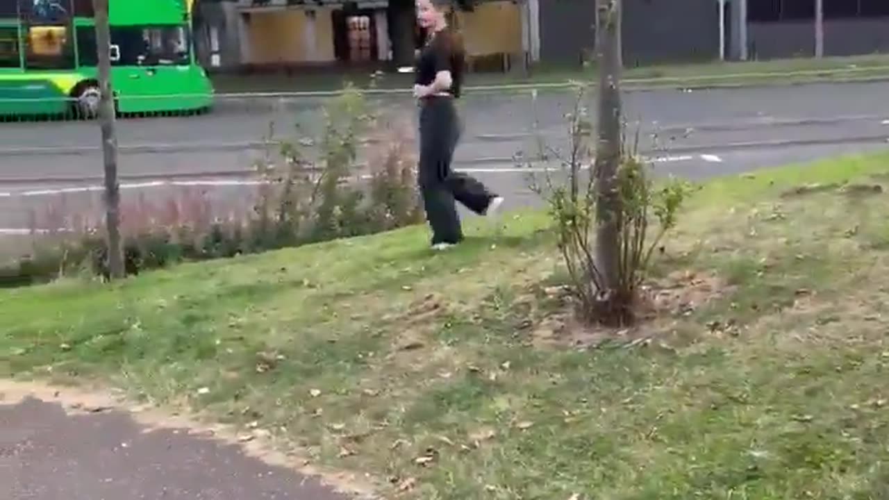 British girls defend themselves from the usual suspect who harasses them.
