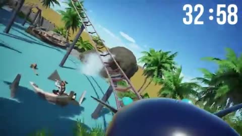 Giant Loop Roller Coaster Ride POV 36