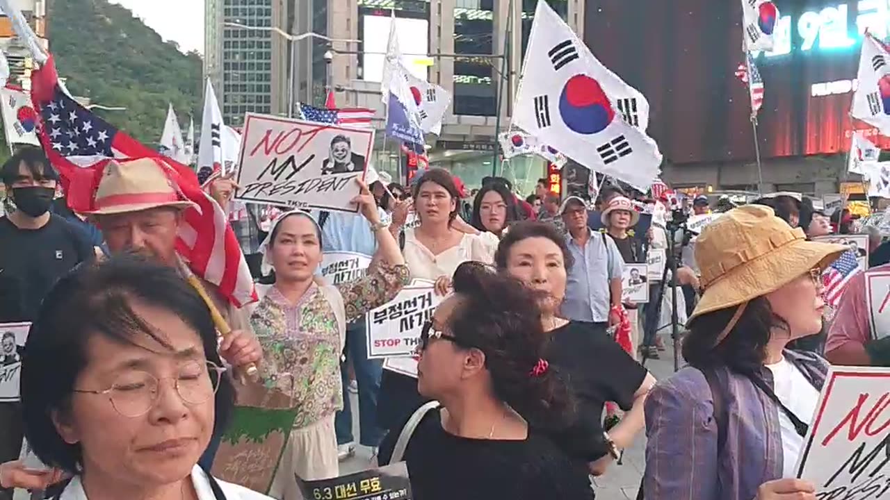 250711... 2 중국대사관 앞 부정선거 집회.