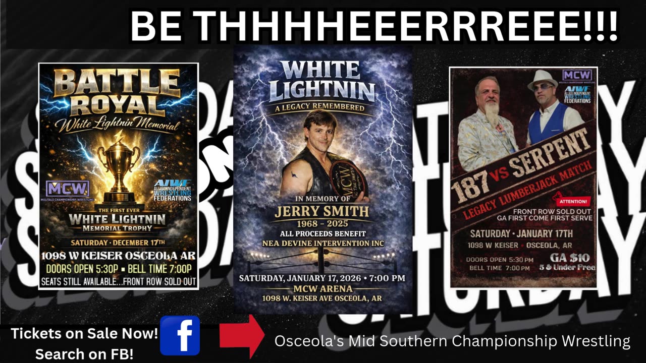 THIS SATURDAY WHITE LIGHTNIN MEMORIAL SHOW!!