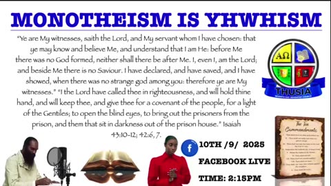 MONOTHEISM IS YHWHIS'M- DOCTRINE OF CHRIST