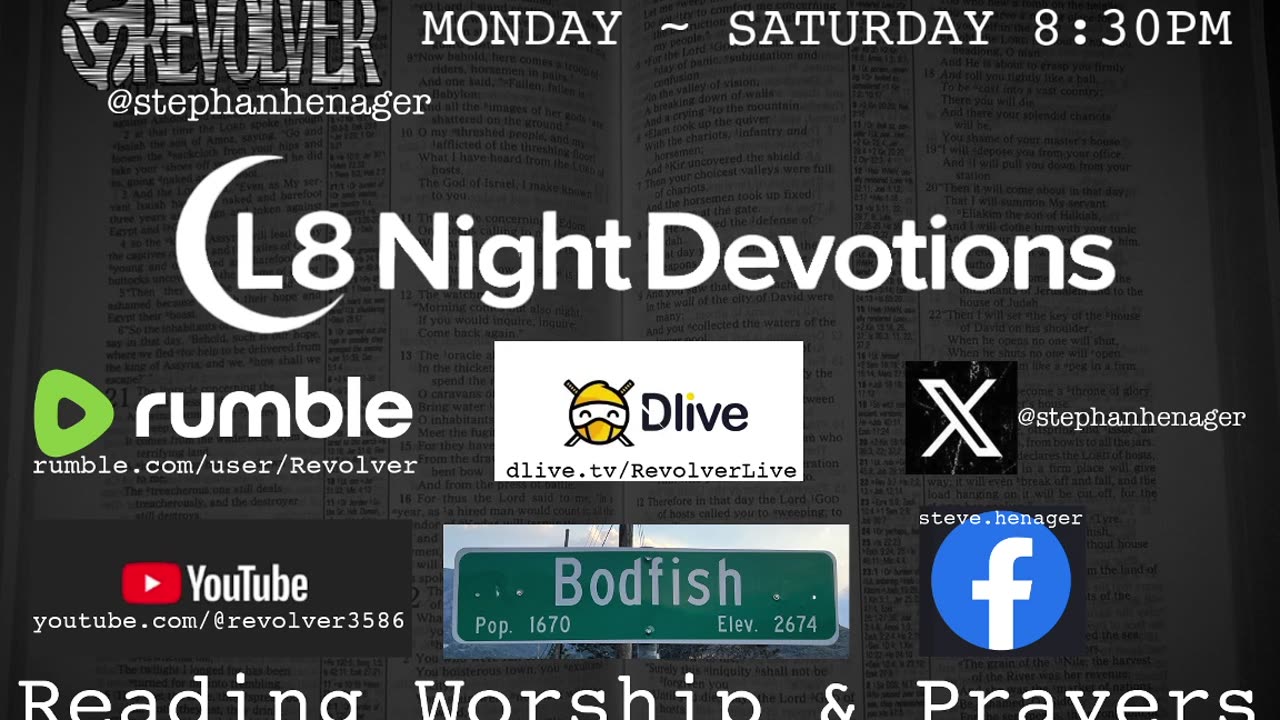 L8NIGHTDEVOTIONS REVOLVER -PSALM 131- PROVERBS 11- JEREMIAH 31- READING WORSHIP PRAYERS