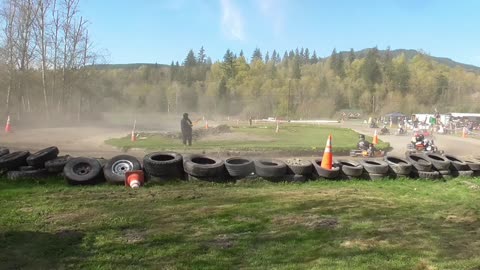 River Run Dirt Track 4/13/24 (Full Event) Raptors, Predators, & Opens - Go Kart Racing