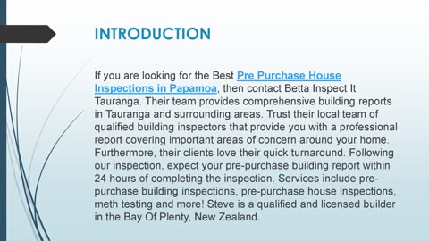 Best Pre Purchase House Inspections in Papamoa