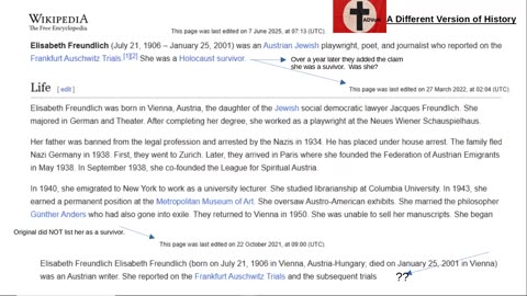 Elisabeth Freundlich is considered a holocaust survivor based on the absurd definition