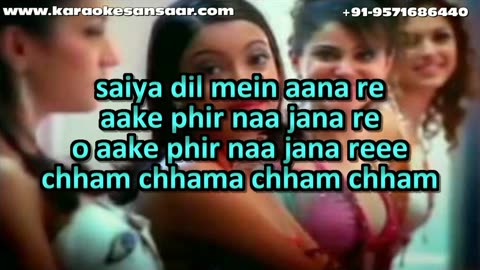 Saiya Dil Mein Aana Re_Remix _Video Karaoke With Scrolling Lyrics