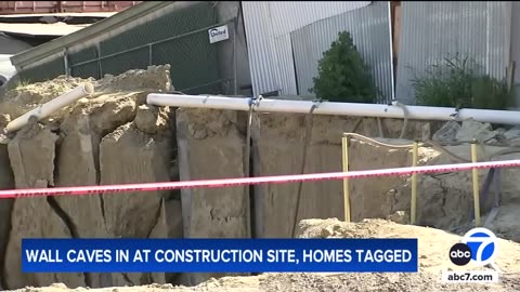 New video shows moment wall caves in at construction site in Ventura, swallows truck