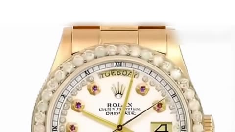 ROLEX Day‑Date 36mm – Custom White Ruby Dial with String Diamond & President Bracelet