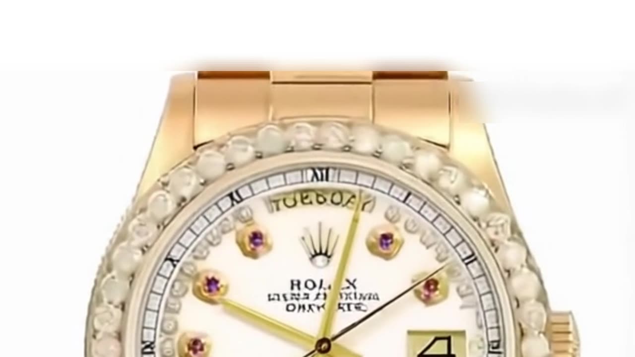 ROLEX Day‑Date 36mm – Custom White Ruby Dial with String Diamond & President Bracelet