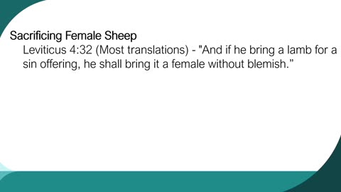 Female sheep? Leviticus 4:32
