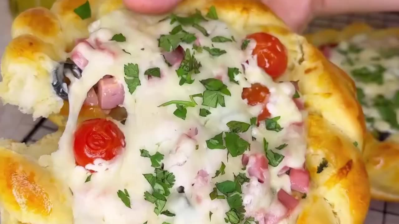 Homemade pizza in the oven
