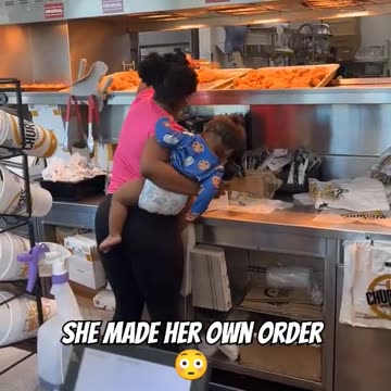 she can steal chicken with a baby in her arm, but cant get a job.