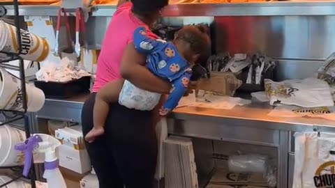 she can steal chicken with a baby in her arm, but cant get a job.