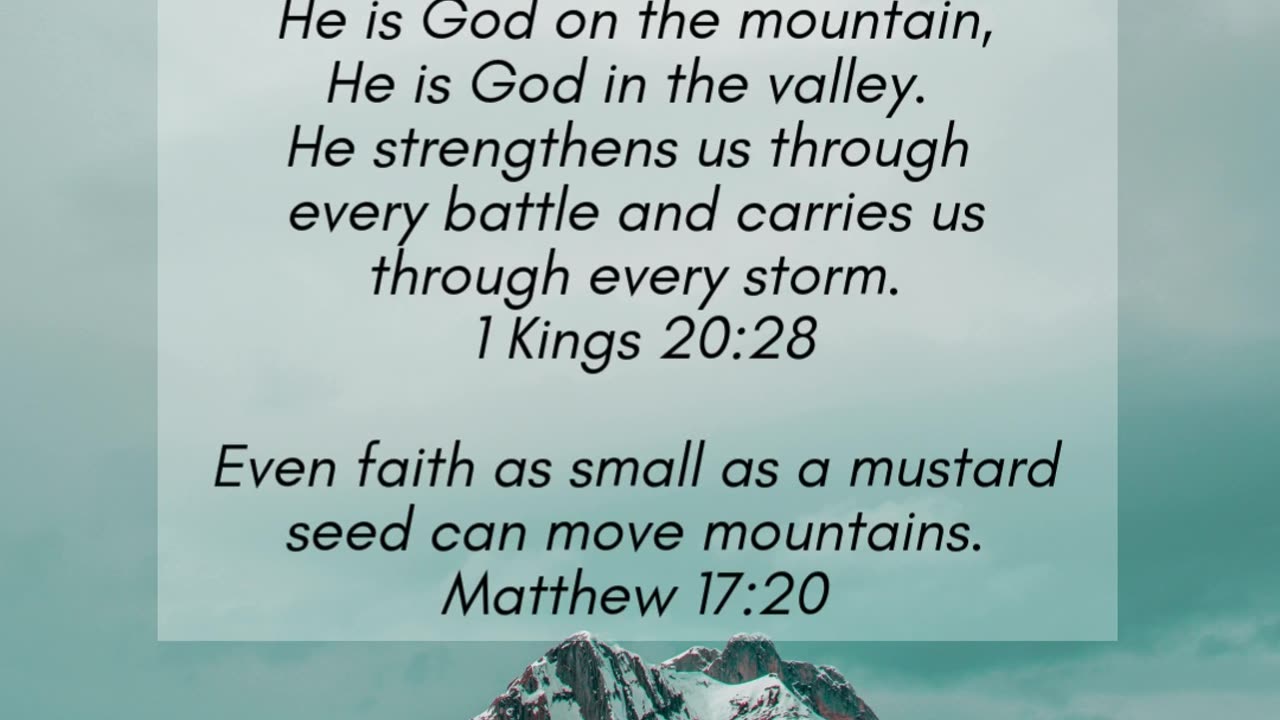 Faith that moves mountains