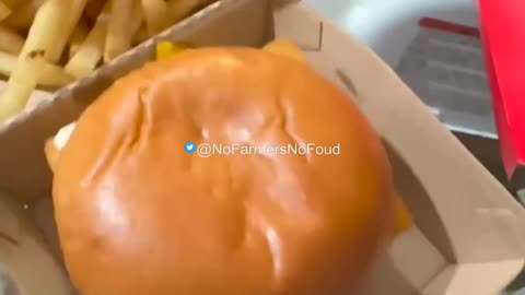 The downsizing continues An American ordered a McDonald's Filet-O-Fish sandwich