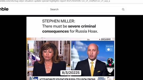 Stephen Miller on Russia hoax