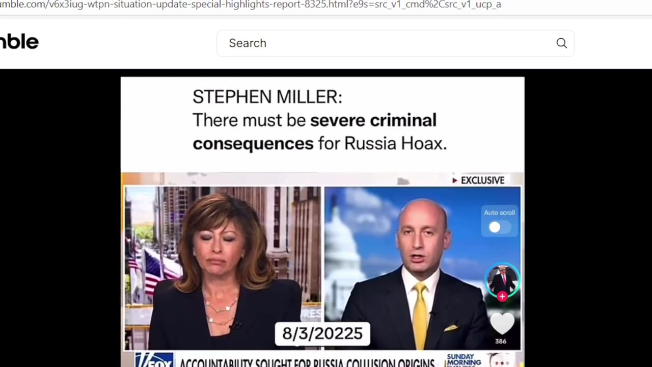 Stephen Miller on Russia hoax