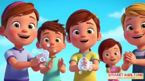 Let’s Wash Our Hands Song for Kids | Fun Hand Washing Song with Bubbles | Smart Kids Tune”