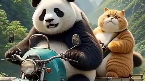 Cat and cow funny video,Ai animation petsvideo