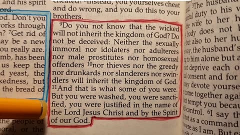 Do you not know that the wicked will not inherit the kingdom of God?