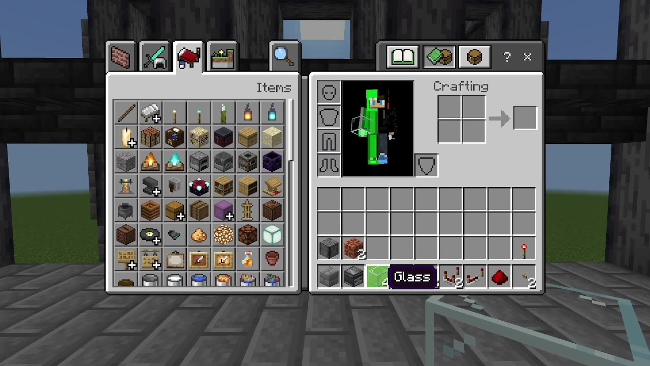 Easiest 2x2 Glass Door Tutorial For Minecraft Bedrock
